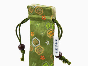 Étui Stylo Nakaya Kyoto 'Nishijin-ori' Textile, Vert, 1 Instrument D'écriture