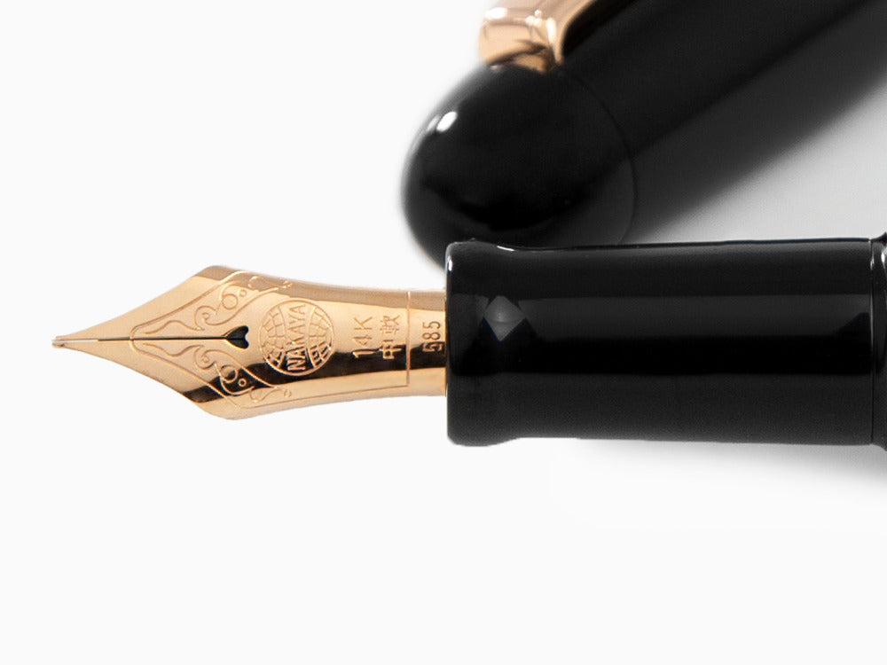 Stylo Plume Nakaya Writer Kuro-Roiro Noir, Long, Or rose, Writer-B-L-RG