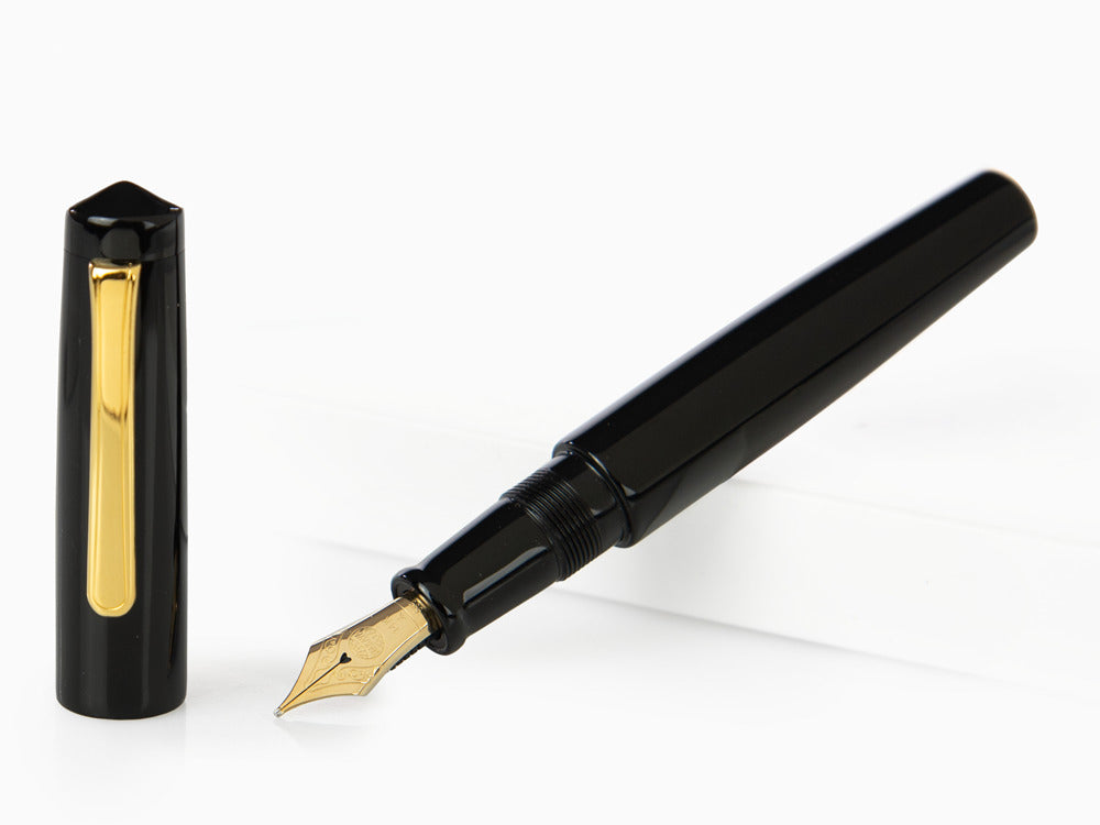 Stylo Plume Nakaya Writer Kuro-Roiro Noir, Piccolo, Ebonite, Or