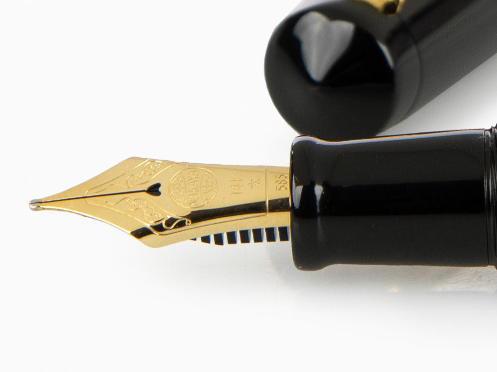 Stylo Plume Nakaya Writer Kuro-Roiro Noir, Piccolo, Ebonite, Or