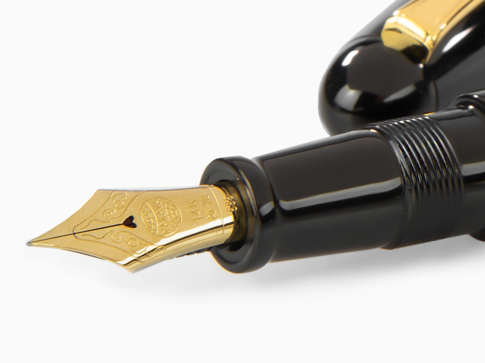 Stylo Plume Nakaya Writer Kuro-Roiro Portable, Laque urushi sur ébonite