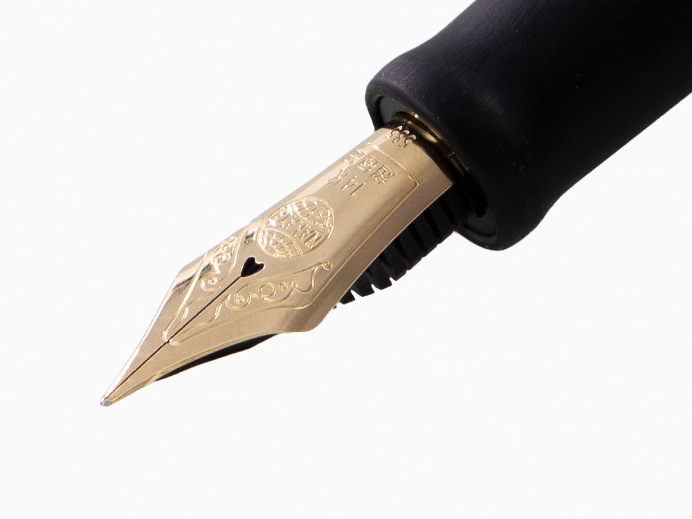 Stylo Plume Nakaya Writer Black Hairline, Long, Ebonite