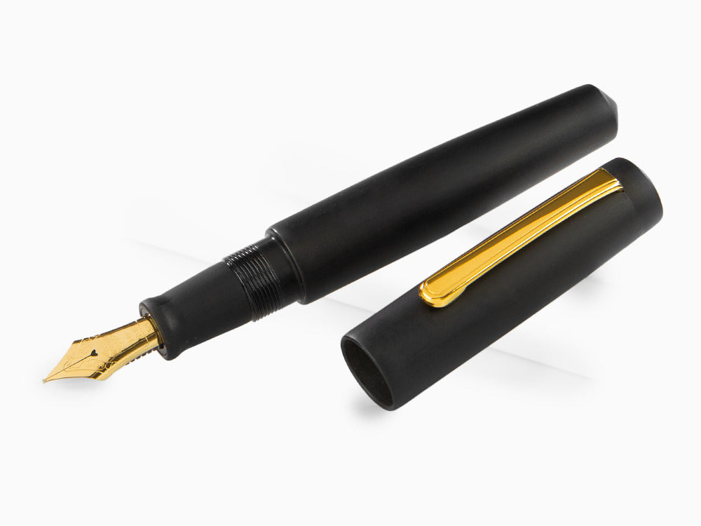 Stylo Plume Nakaya Writer Black Hairline, Piccolo, Ebonite, Or