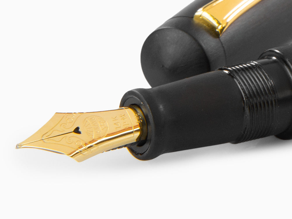 Stylo Plume Nakaya Writer Black Hairline, Piccolo, Ebonite, Or