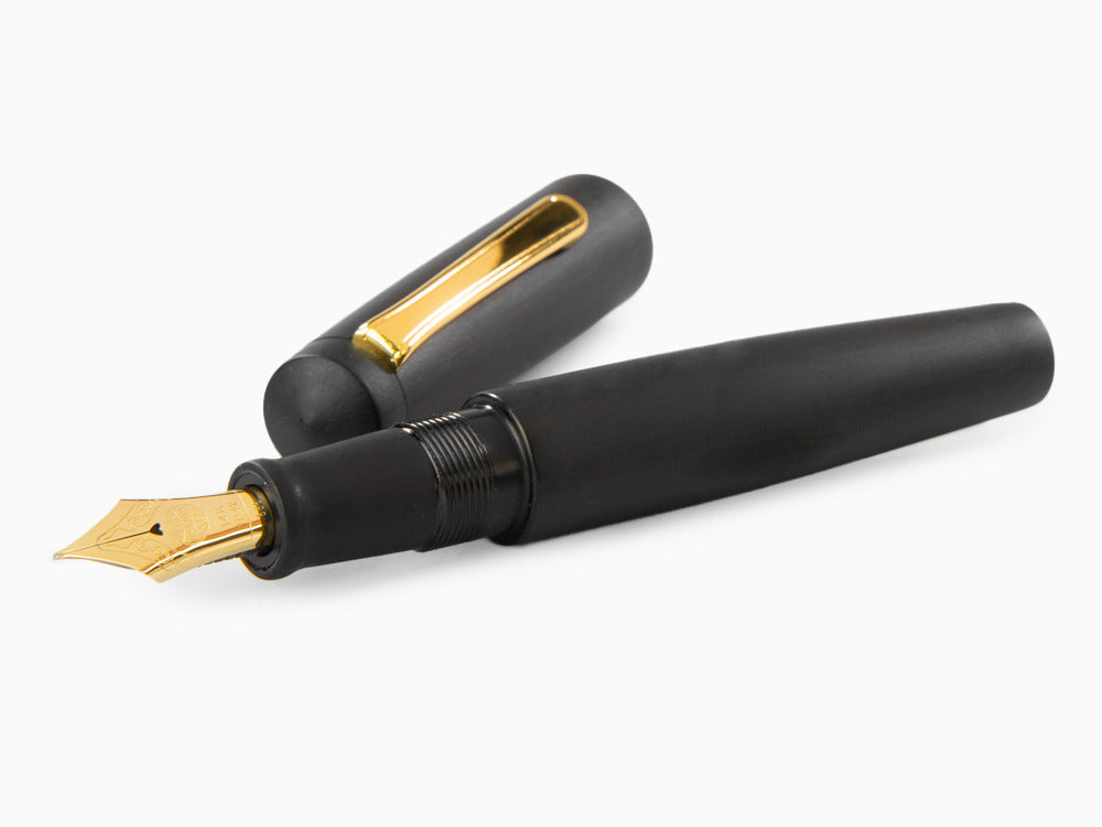 Stylo Plume Nakaya Writer Black Hairline, Piccolo, Ebonite, Or