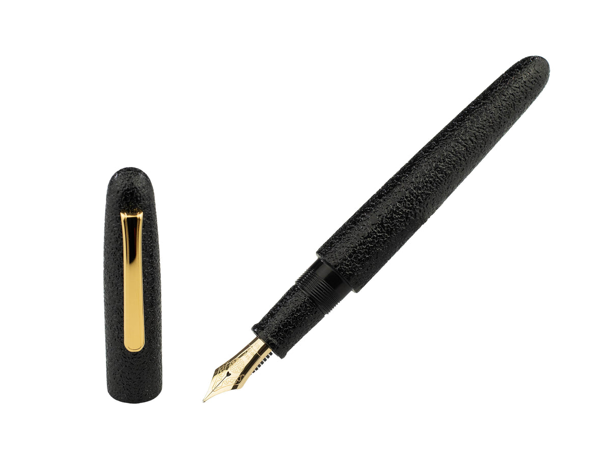 Stylo Plume Nakaya Writer Kuro-Ishime, Portable, Ebonite, Or 14k,