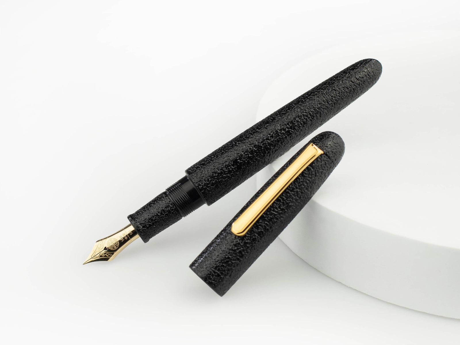 Stylo Plume Nakaya Writer Kuro-Ishime, Portable, Ebonite, Or 14k,