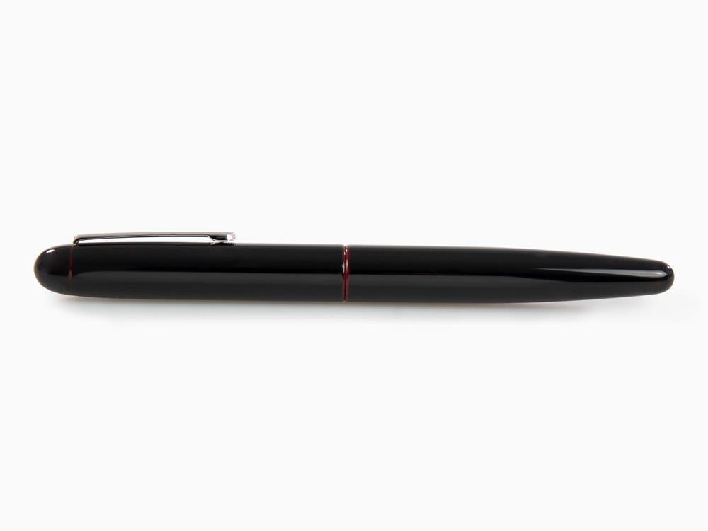Stylo Plume Nakaya Writer Long Kuro-Tamenuri, Ebonite, Plaqué rhodium