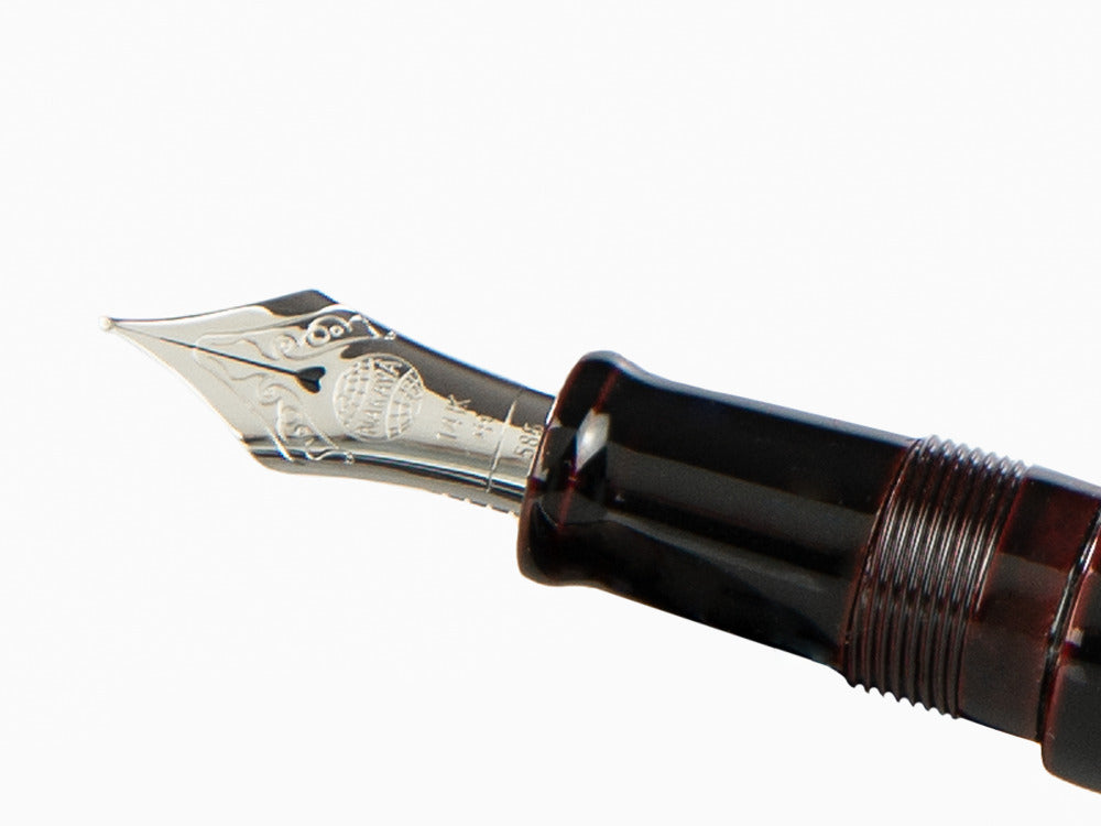 Stylo Plume Nakaya Writer Kuro-Tamenuri, Piccolo, Ebonite, Rhodium