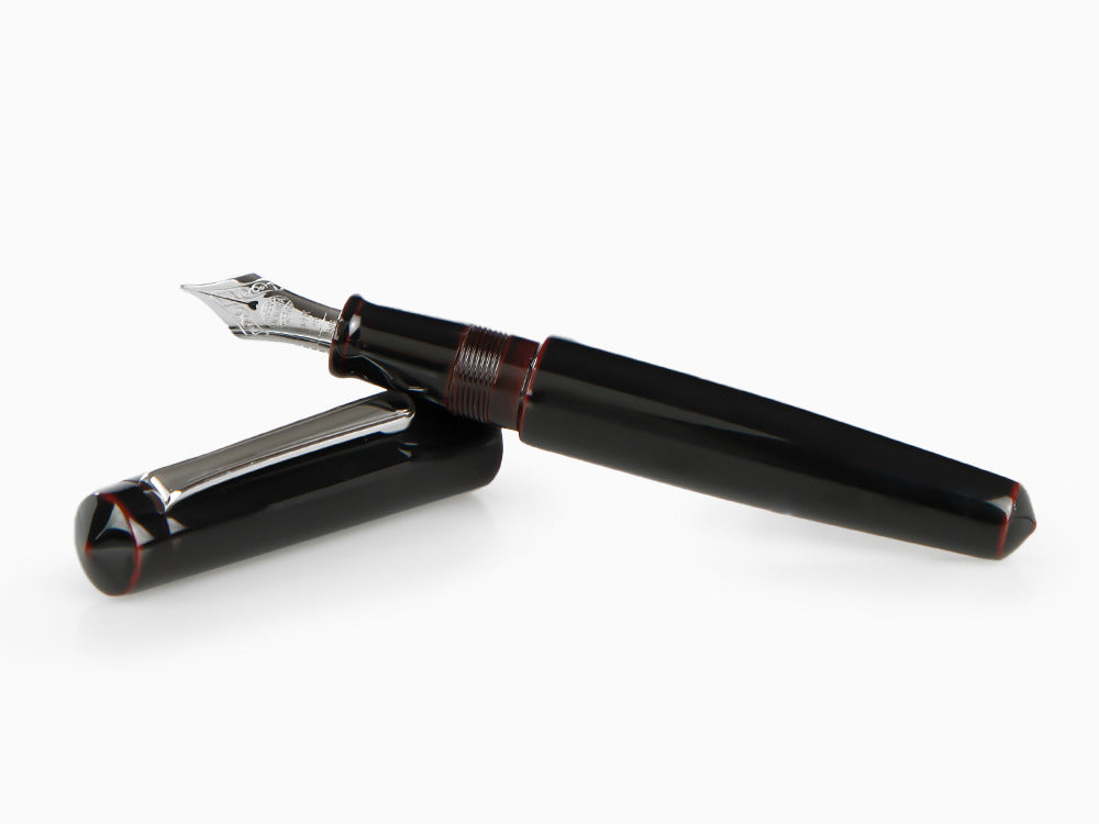 Stylo Plume Nakaya Writer Kuro-Tamenuri, Piccolo, Ebonite, Rhodium