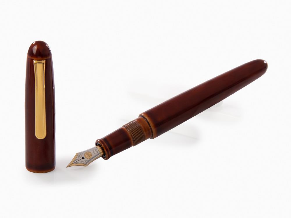 Stylo Plume Nakaya Writer Toki-Tamenuri, Portable, Ébonite, Or bicolore