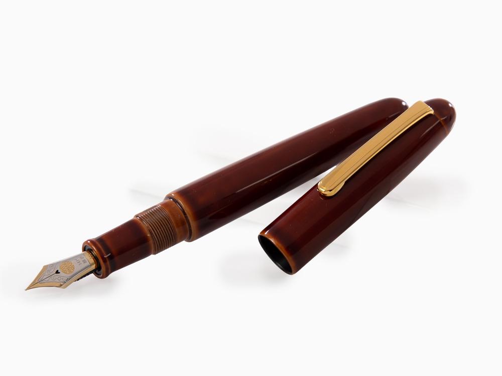 Stylo Plume Nakaya Writer Toki-Tamenuri, Portable, Ébonite, Or bicolore