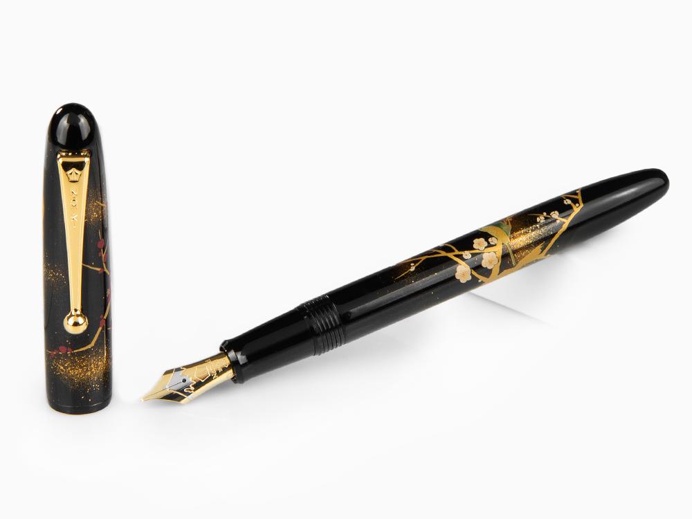 Stylo Plume Namiki Yukari Apricot Tree and Warbler, Urushi, FN-10M-UU