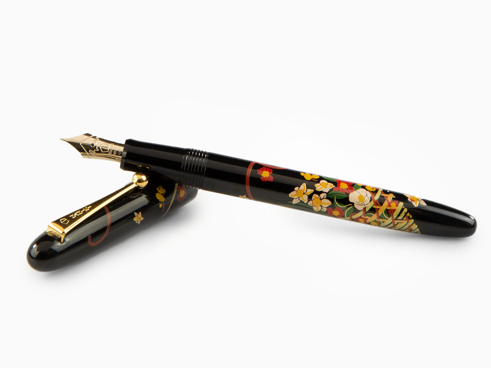 Stylo Plume Namiki Nippon Art Flower Basket, Attributs or, FN-5M-HA
