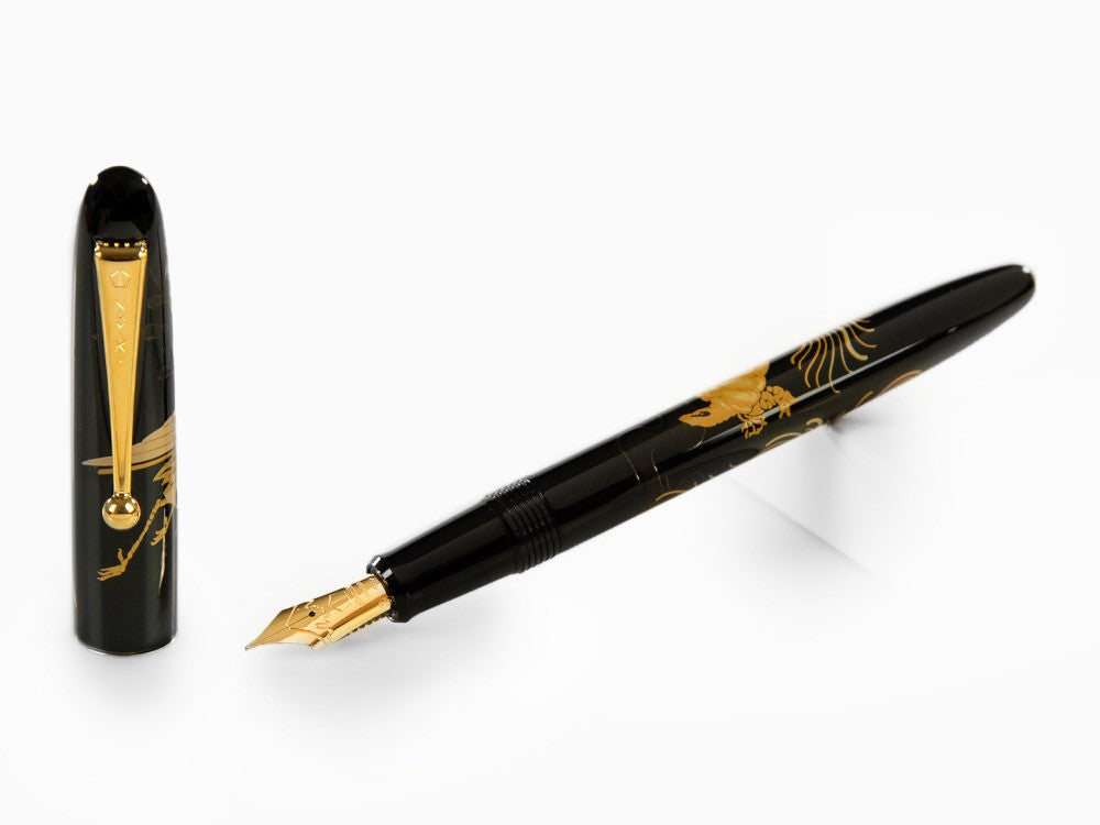 Stylo Plume Namiki Nippon Art Crane and Turtle, Laque Urushi, FN-5M-TK