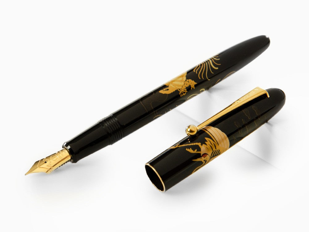 Stylo Plume Namiki Nippon Art Crane and Turtle, Laque Urushi, FN-5M-TK
