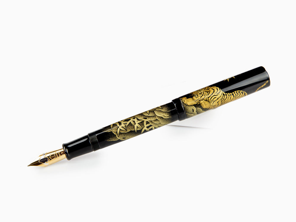Stylo Plume Namiki Chinkin Tiger, Laque Urushi, Attributs or
