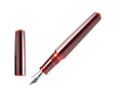 Stylo Plume Nakaya Cigar Piccolo, Aka-Tamenuri, Ebonite, Or 14k rodhium