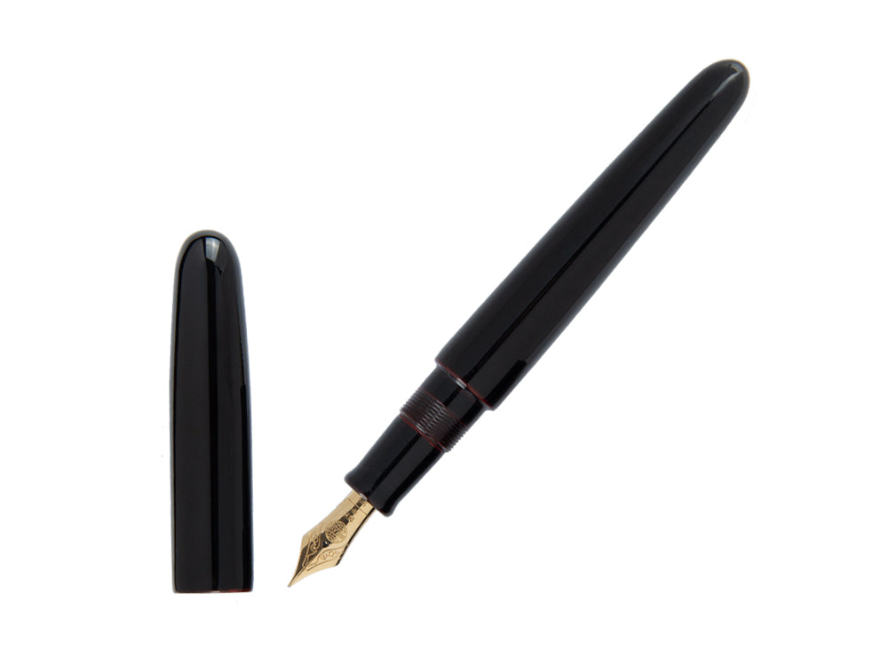 Stylo Plume Nakaya Cigar Portable Kuro-Tamenuri, Ebonite, Laque Urushi
