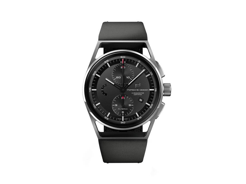 Montre Automatique Porsche Design 1919 Chronotimer Flyback, Black & Leather