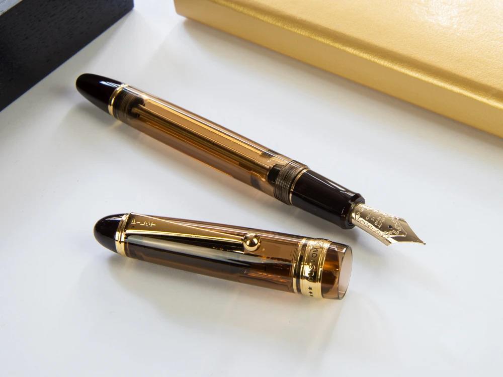 Stylo Plume Pilot Custom 823 Ambre, Résine, Attributs or,60556