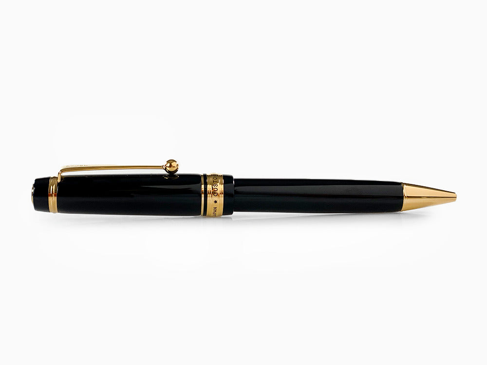 Stylo bille Pilot Custom Urushi, Ebonite, Plaqué or, Noir, BKV-45R-B