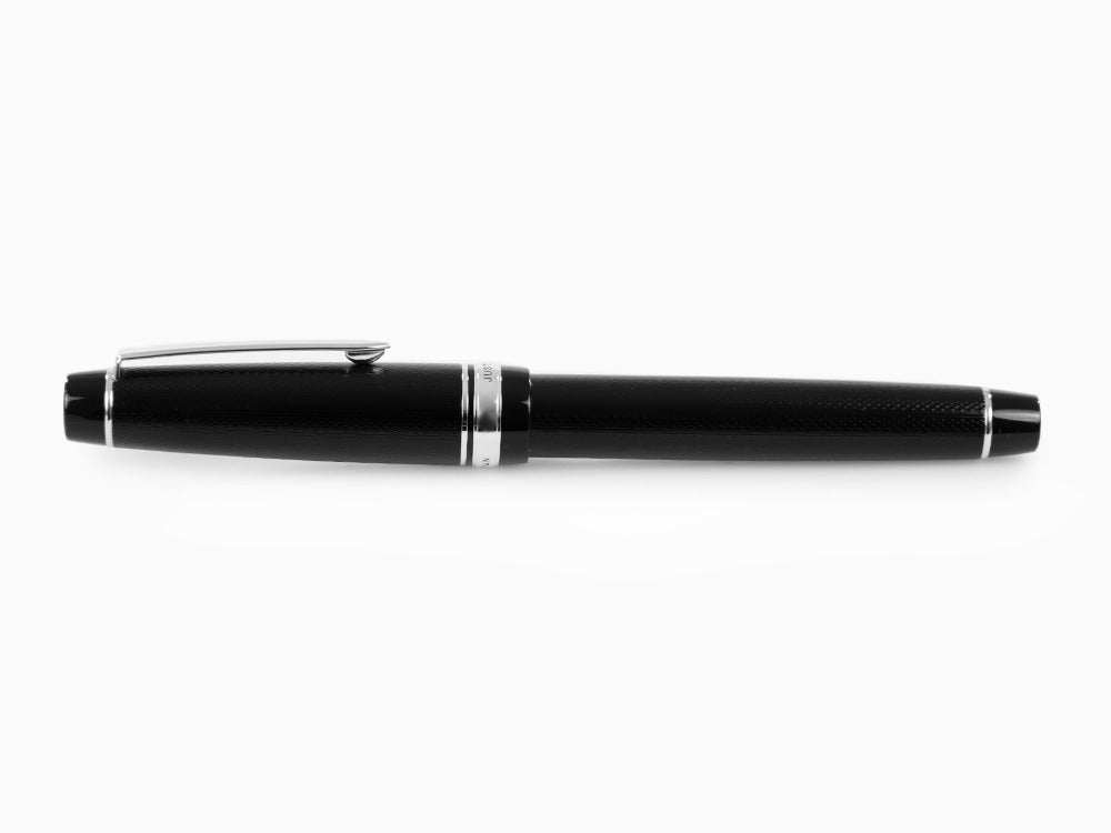 Stylo Plume Pilot Justus 95, Résine, Rhodium, Noir, FJ-3MRR-NB-NT