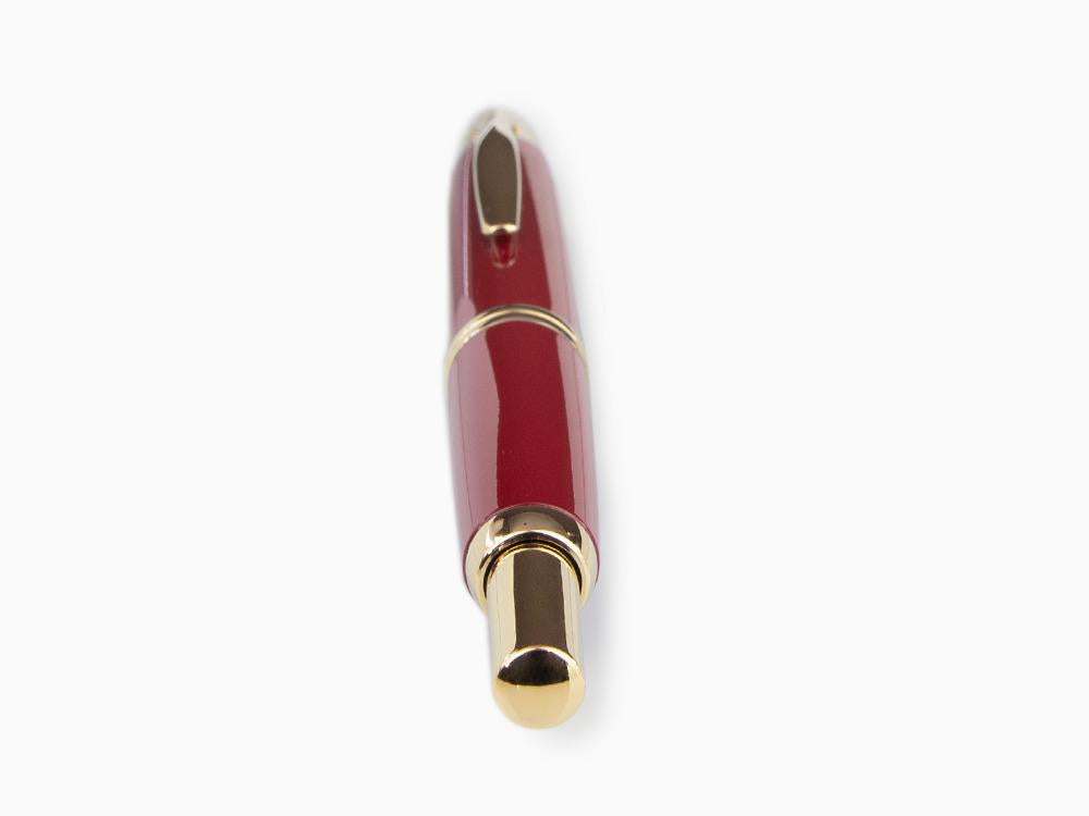 Stylo Plume Pilot Rétractable, Rouge, Or, "Capless"