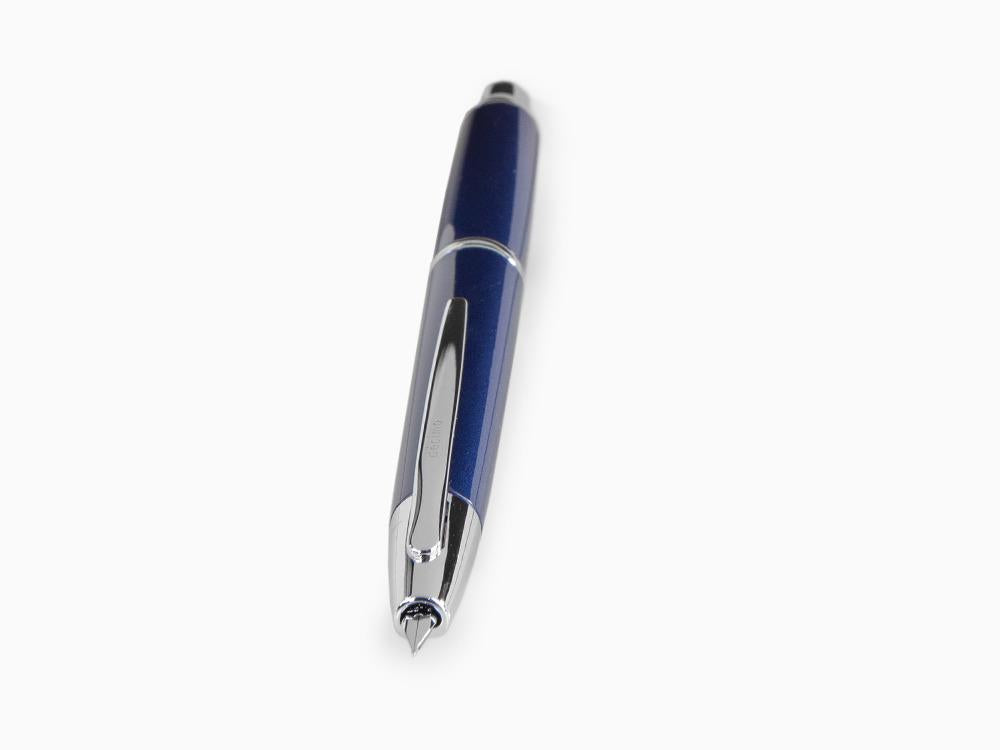 Stylo Plume Pilot Capless Decimo, Chrome, Bleu, FK-1500D-RH-BLUE