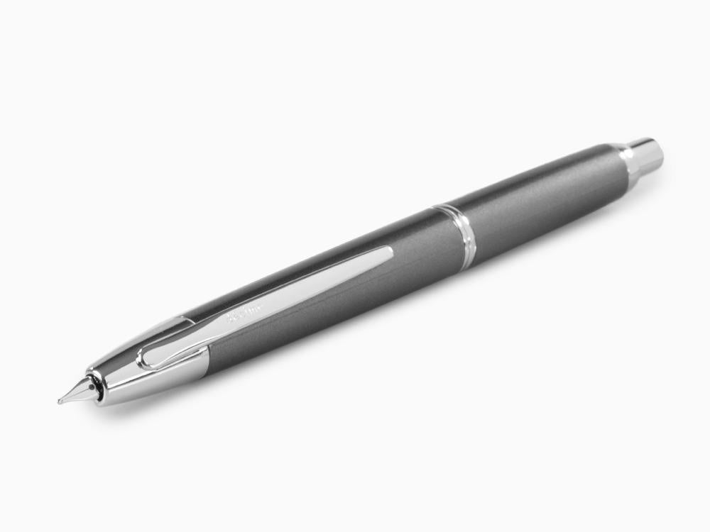 Stylo Plume Pilot Capless Decimo, Chrome, Gris, FK-1500D-RH-GREY