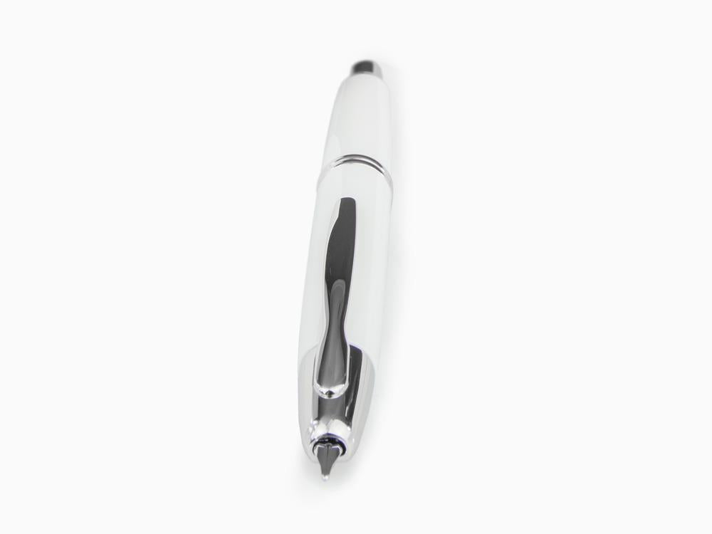 Stylo Plume Pilot Capless Decimo, Blanc, Chrome, FK-1500D-RH-WHITE