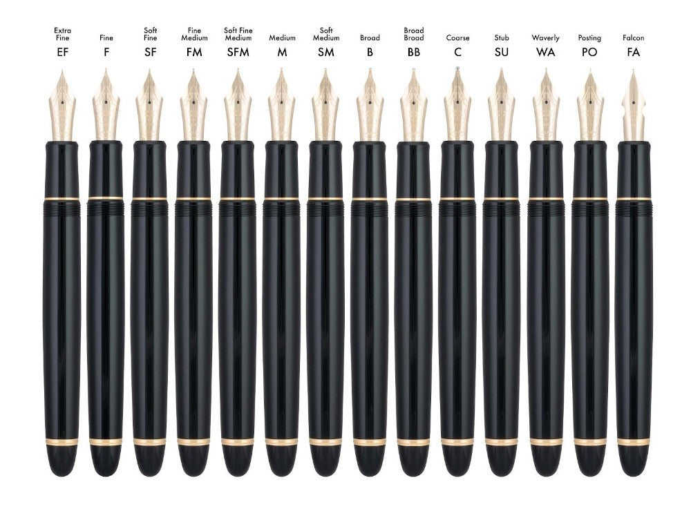 Stylo Plume Pilot Custom 743, Plaqué or, Noir, FKK-3000R