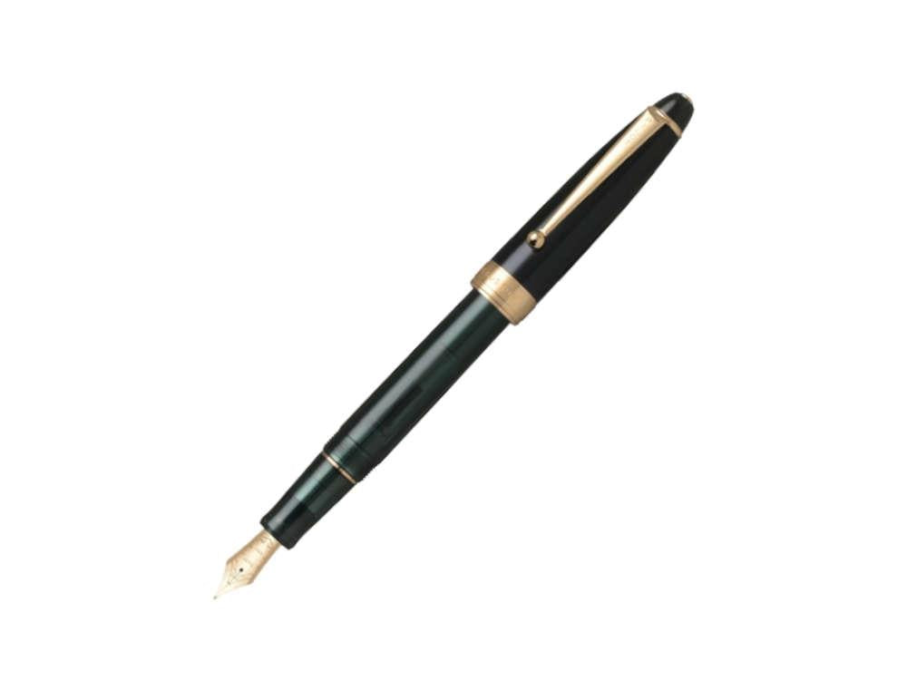Stylo Plume Pilot Custom NS Nature Green, Plaqué or, FKNS-1-G