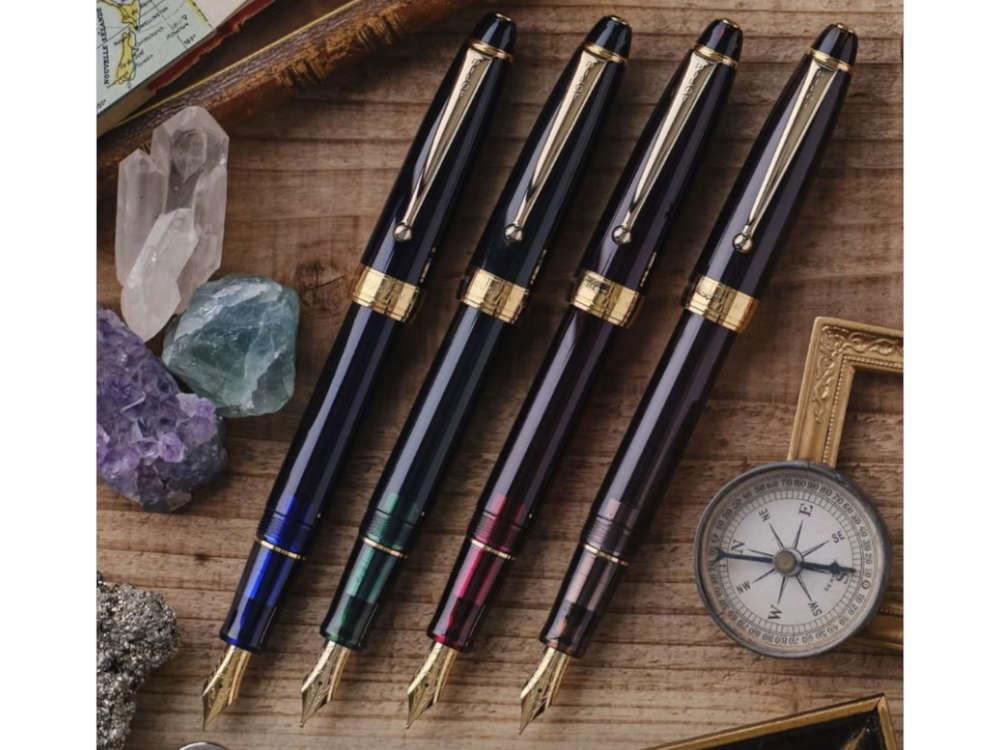 Stylo Plume Pilot Custom NS Mystery Blue, Plaqué or, FKNS-1-L