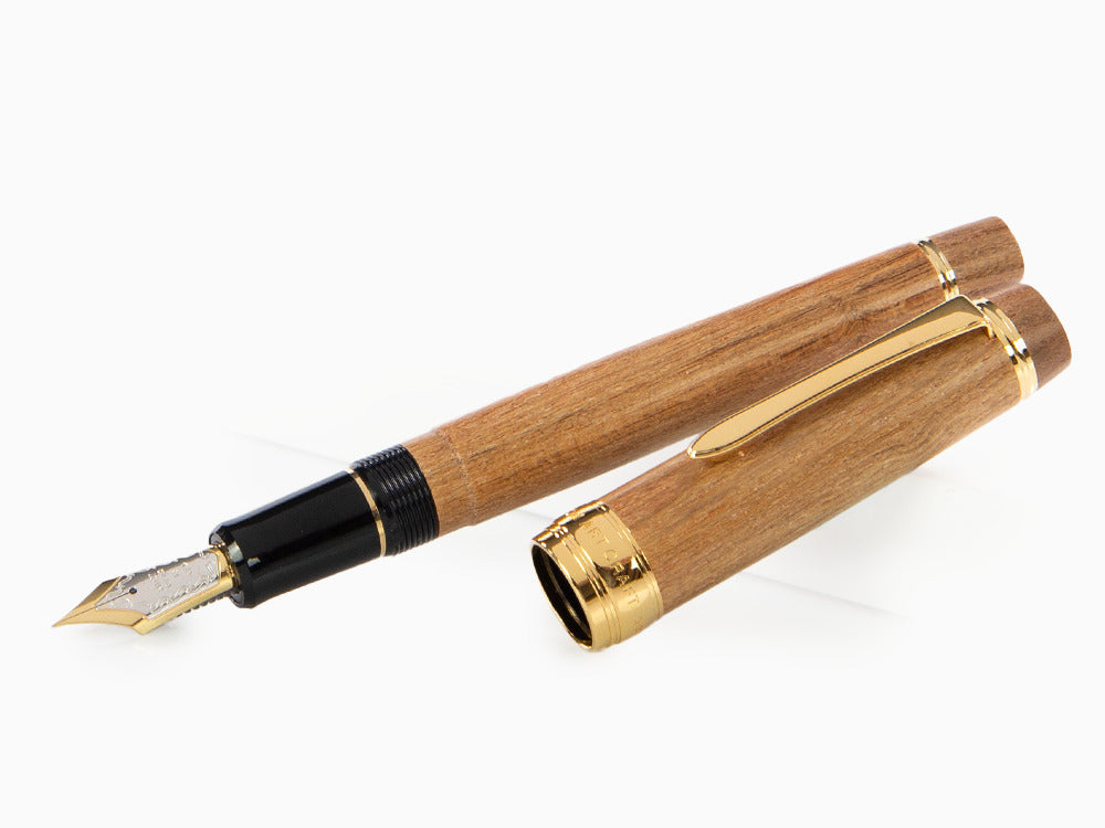 Stylo Plume Pilot Custom Enju, Bois, Bois, Plaqué or, Marron, FKV-5MK-ME