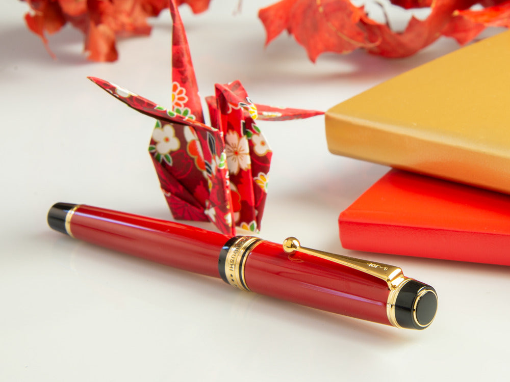 Stylo Plume Pilot Custom 845 Red, Laque urushi sur ébonite, FKV-5MR-R