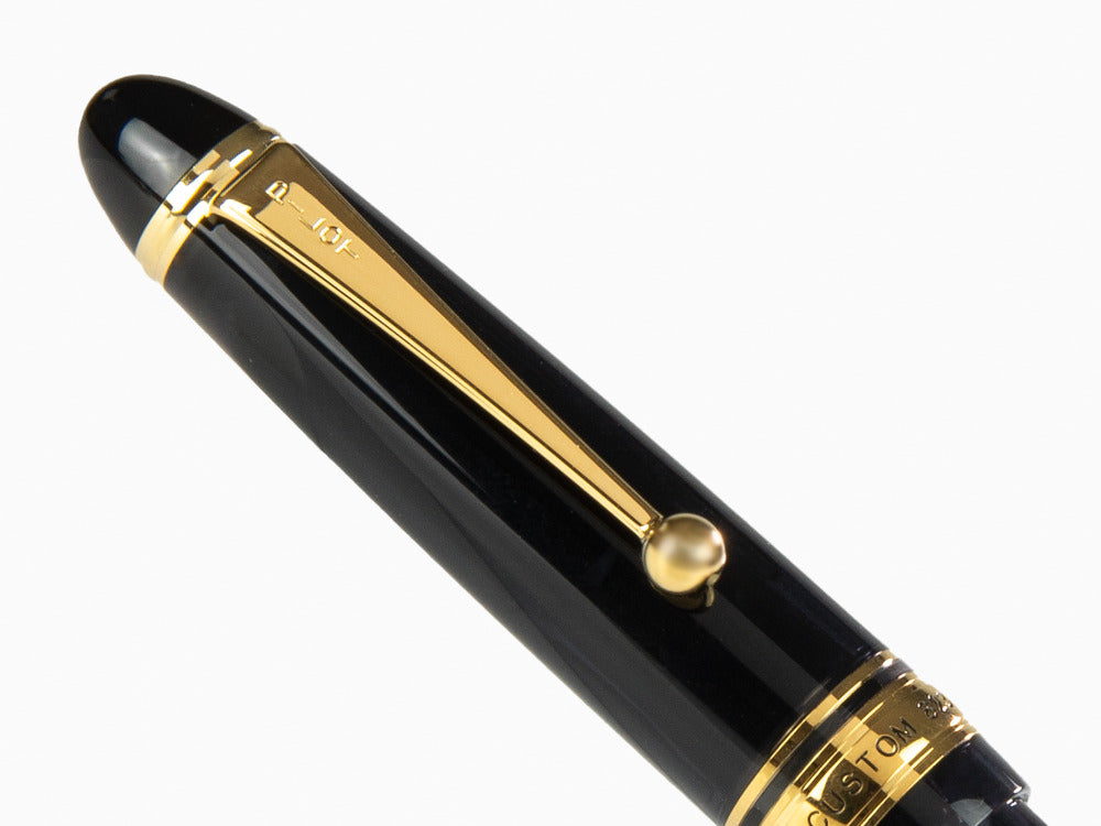 Stylo Plume Pilot Custom 823, Résine Acrilique, Or, Noir, NC823N