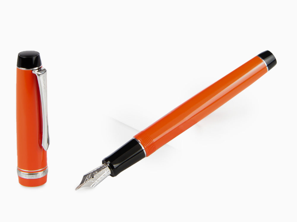 Stylo Plume Pilot Custom Heritage 91, Résine, Chrome, Orange, NH91R
