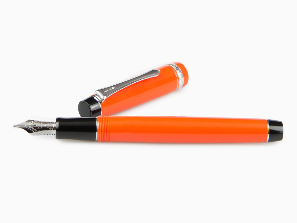 Stylo Plume Pilot Custom Heritage 91, Résine, Chrome, Orange, NH91R