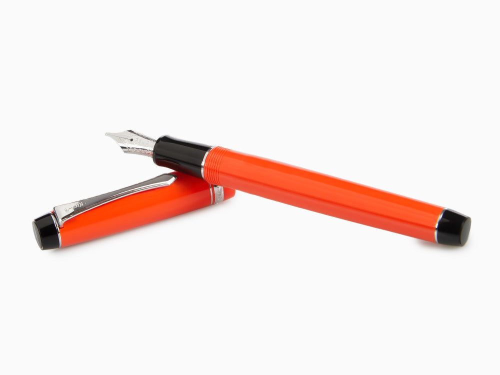 Stylo Plume Pilot Custom Heritage 91, Résine, Chrome, Orange, NH91R