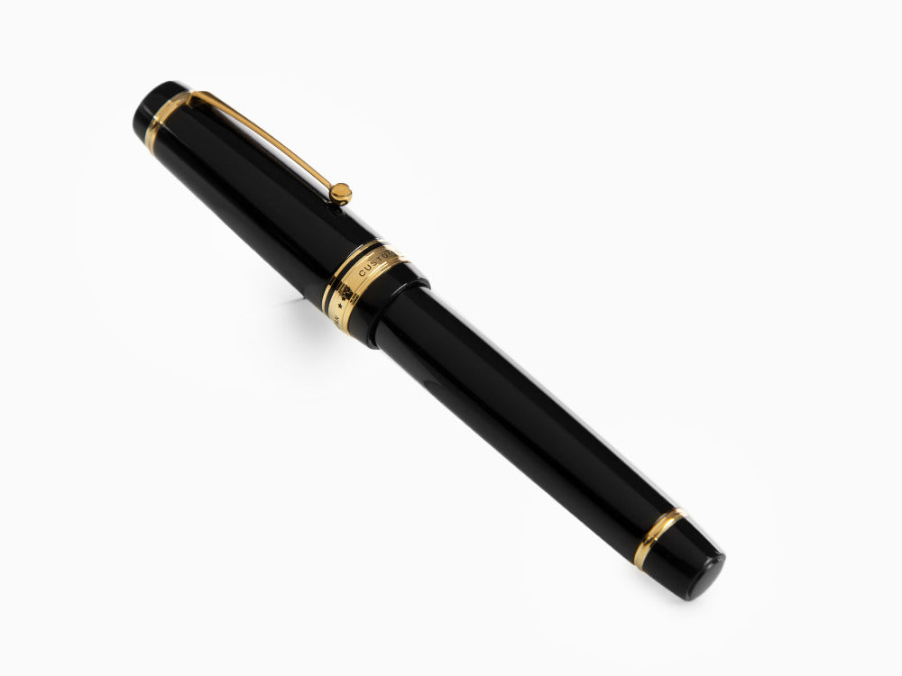 Stylo Plume Pilot Custom Urushi, Ebonite, Attributs or, Noir, NPUN