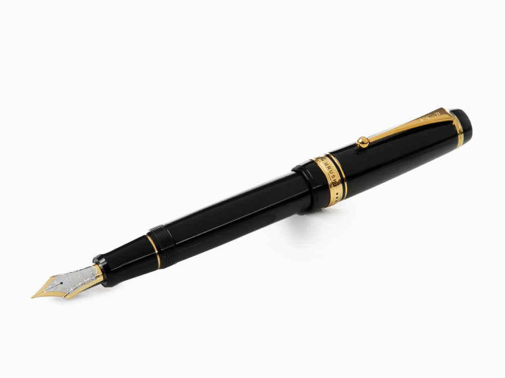 Stylo Plume Pilot Custom Urushi, Ebonite, Attributs or, Noir, NPUN