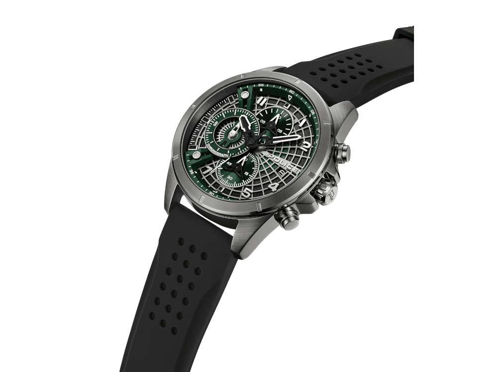 Montre à Quartz Police Cipher, PVD Gun Metal, 45 mm, Vert, PEFGO0000101