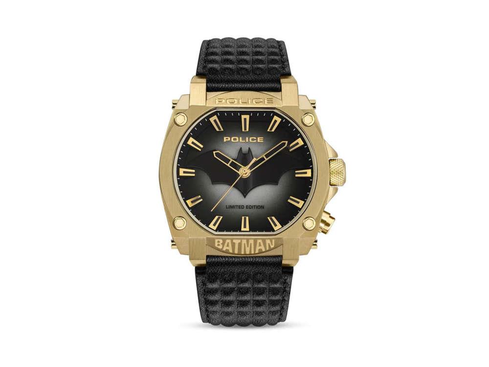 Montre à Quartz Police Forever Batman, PVD Or, Edition Limitée, PEWGD0022602