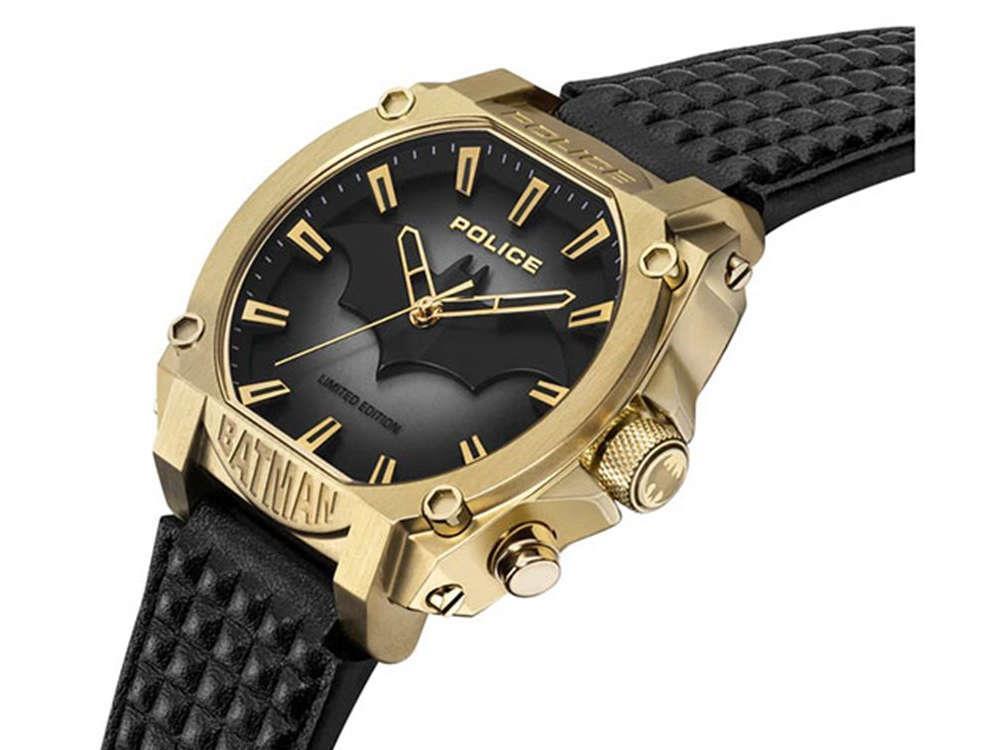 Montre à Quartz Police Forever Batman, PVD Or, Edition Limitée, PEWGD0022602