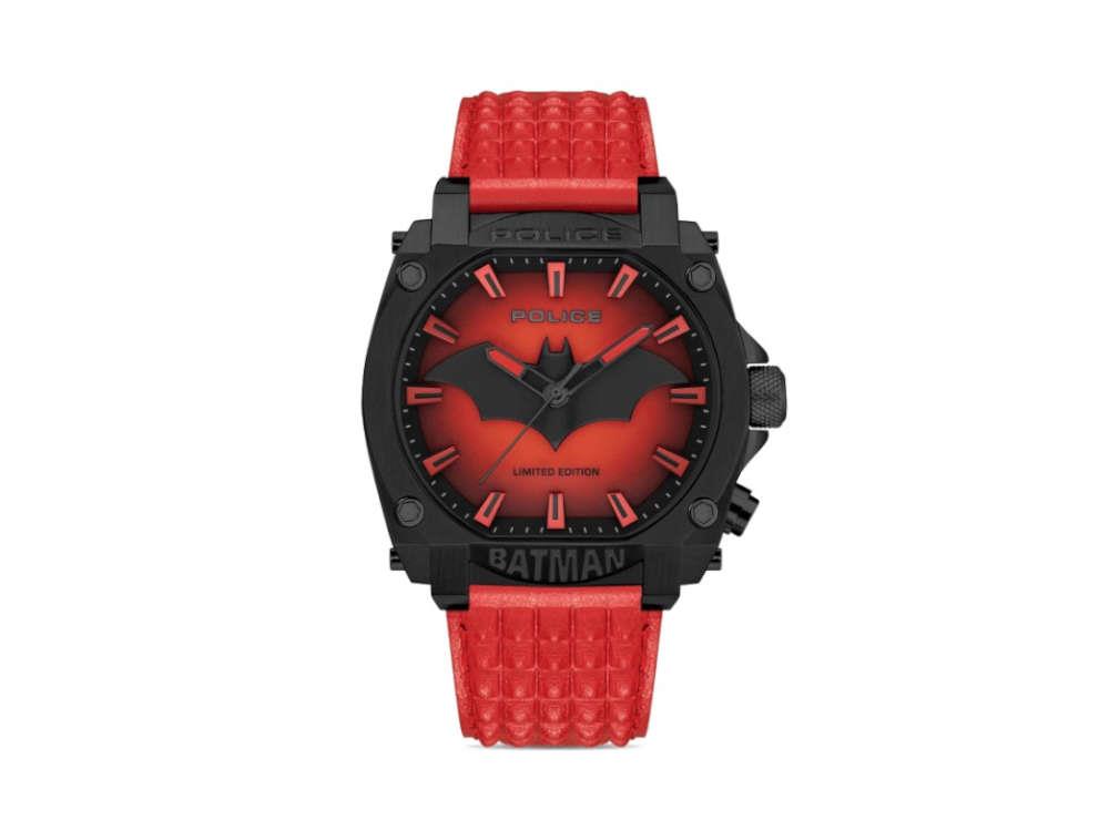 Montre à Quartz Police Forever Batman, Rouge, Édition Limitée, PEWGD0022604