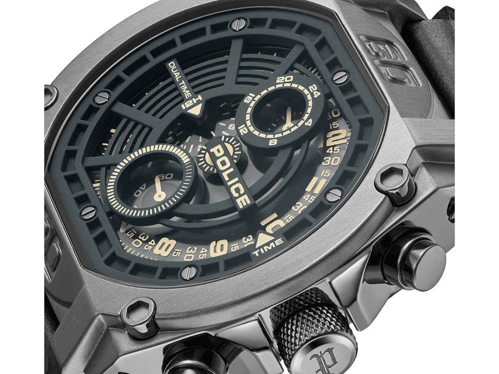 Montre à Quartz Police Norwood, 45 mm, Noir, PEWGF0040002