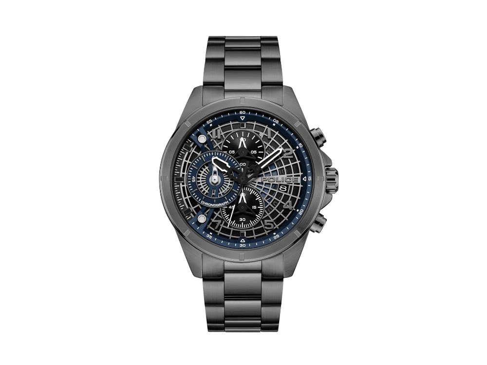 Montre à Quartz Police Cipher, PVD Gun Metal, 45 mm, Noir, PEWGI0000103