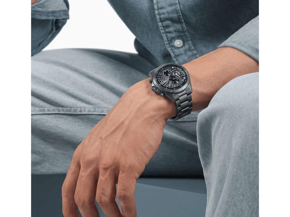 Montre à Quartz Police Cipher, PVD Gun Metal, 45 mm, Noir, PEWGI0000103
