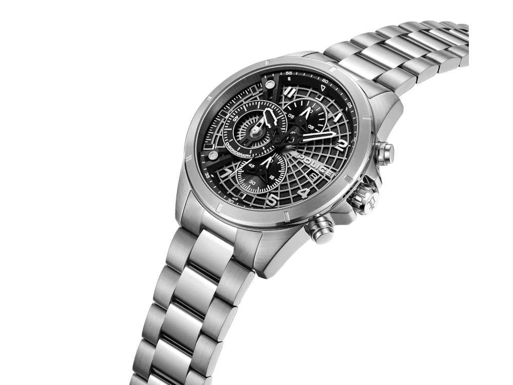 Montre à Quartz Police Cipher, 45 mm, Noir, PEWGI0000104